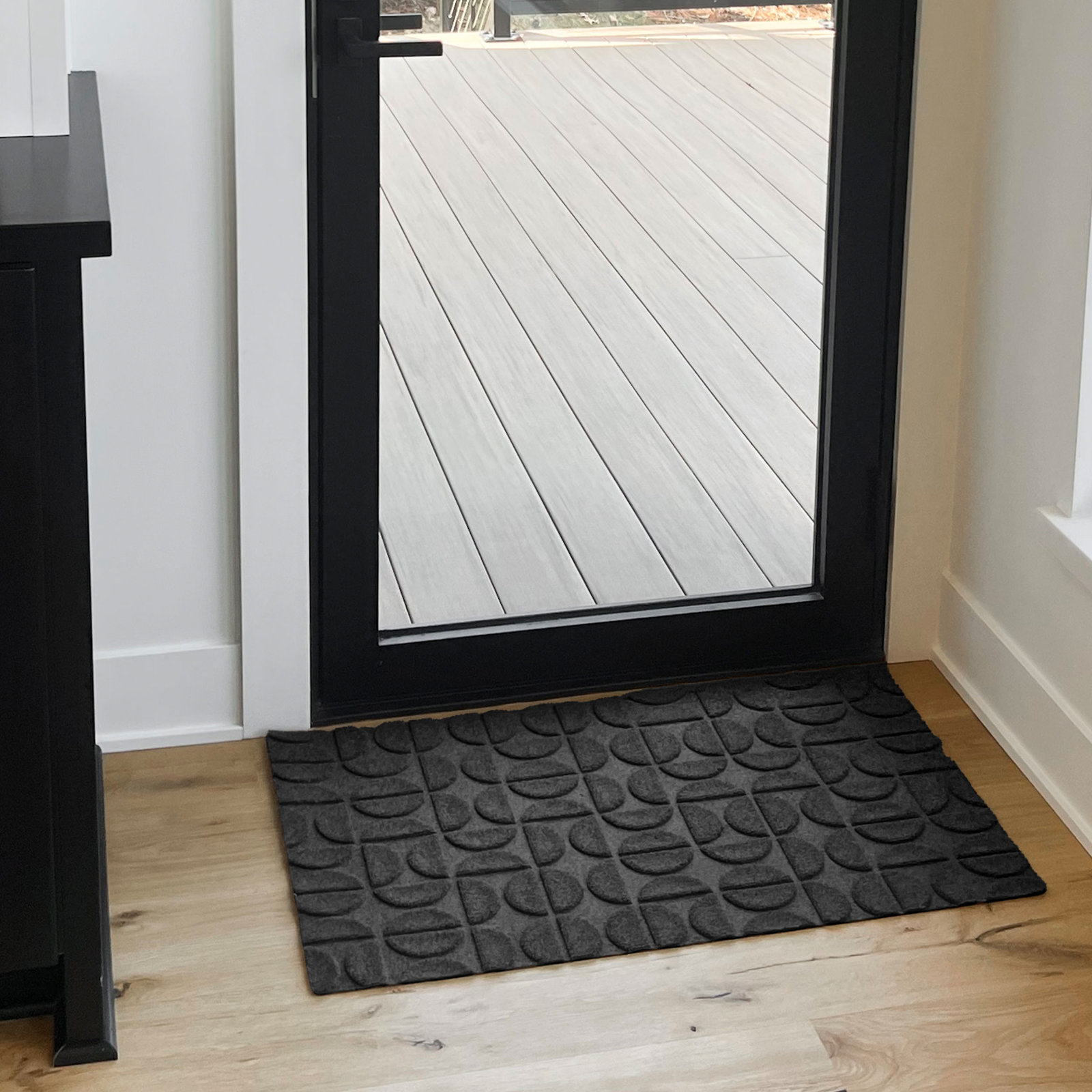 WaterHog Luxe Hourglass Non-Slip Doormat, Graphite