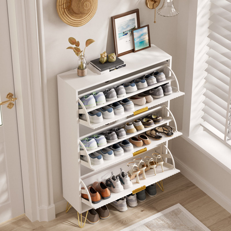 Rangement à chaussures 18 paires, Blanc