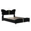 Lit plateforme avec tête et pied de lit en forme de papillon, cadre de lit tapissier moderne avec décorations en métal-615951140-615951163
