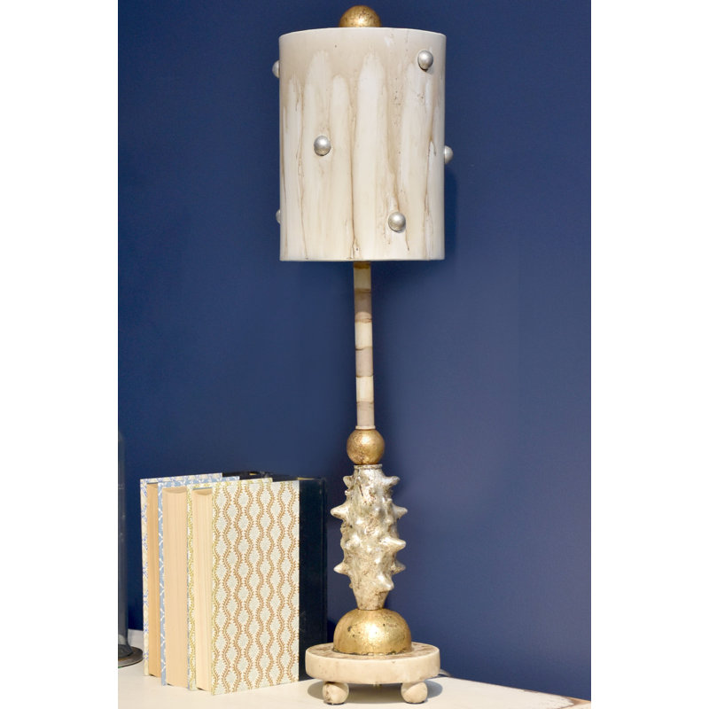 Hanlontown Creamy Gold and Silver Accent Table Lamp