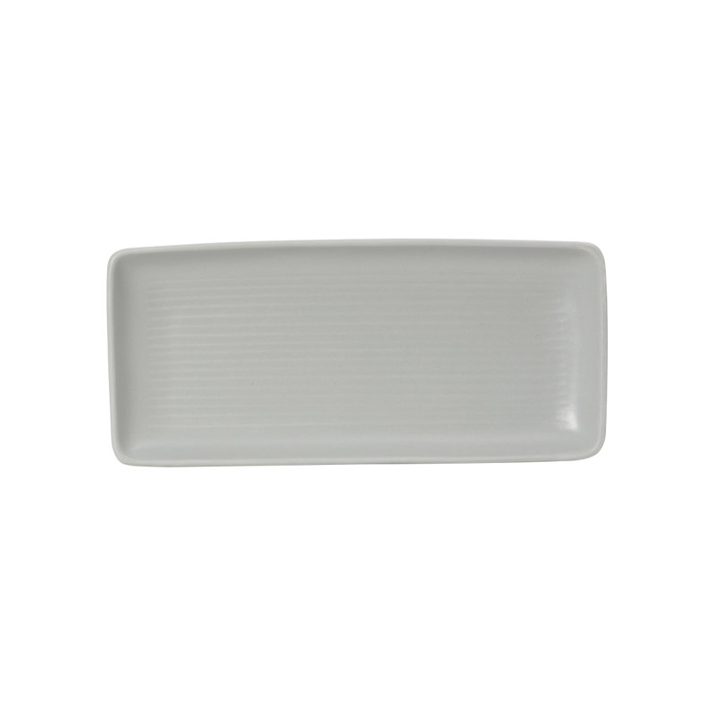 Plateau en porcelaine Tuxton, H 1 po x l 10,88 po x P 5 po, gris