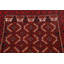 Tapis rouge en laine noué à la main de conception unique 3 pi 2 po x 6 pi 1 po Raife