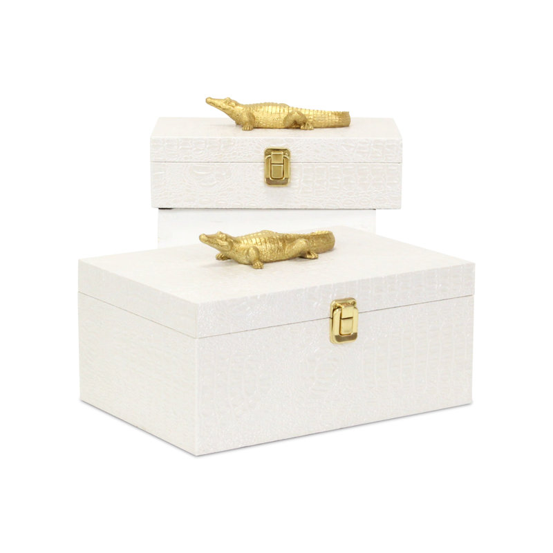 Ensemble de boîtes rectangulaires Canorus, Blanc