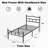 Metal Bed Frame With Headboard Twin Sized-1990209573