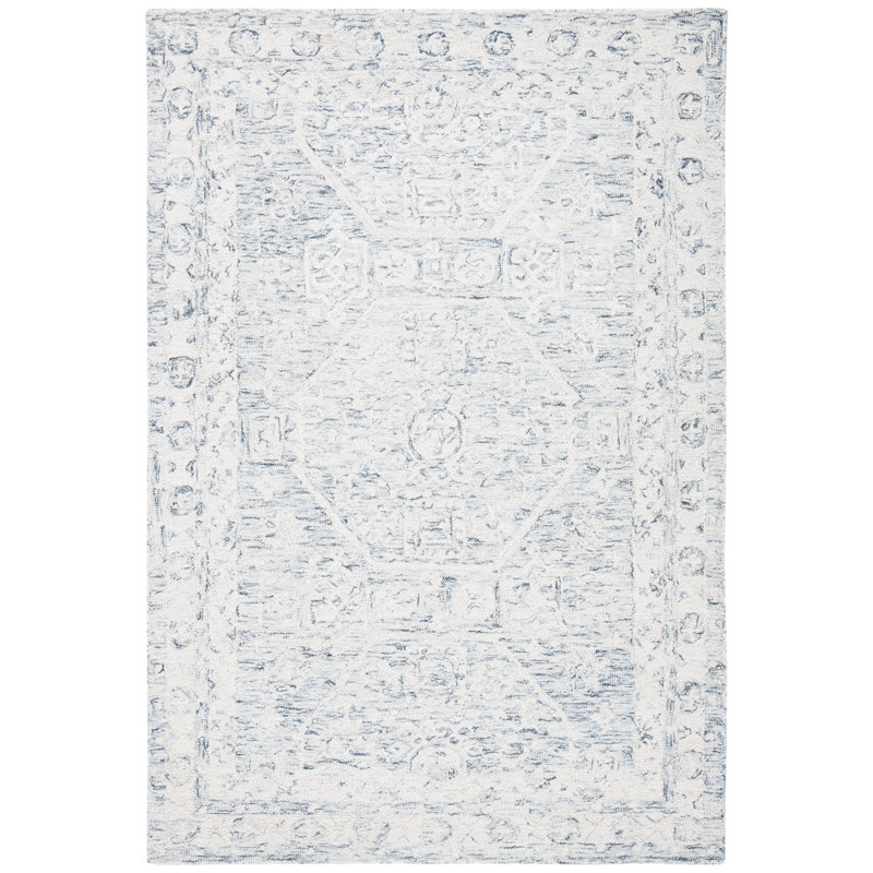 Gace Hand Tufted Wool And Cotton With Latex Oriental Rug, Rectangle 6' x 9'