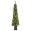 Arbre de Noël pré-éclairé pin vert avec lumières cachemire-349463048