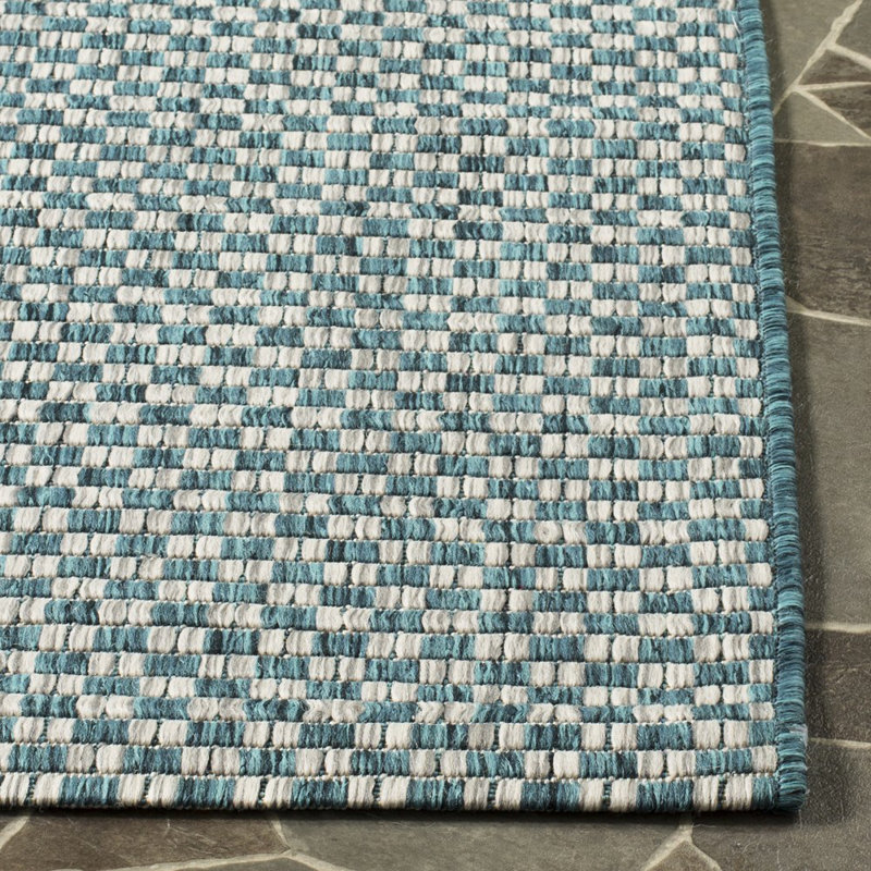 Tapis d'intérieur / extérieur à motif géométrique Dirks Performance, Rond 4 pi