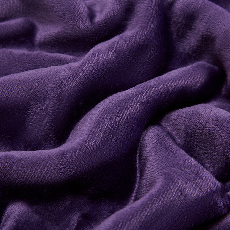 Reversible Sherpa Fleece Throw, Throw, Purple