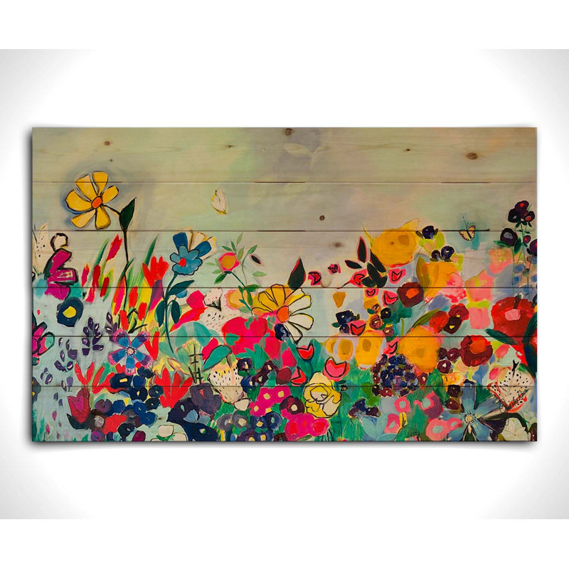 Jardin floral V par JD Studio, H 12 po x l 18 po