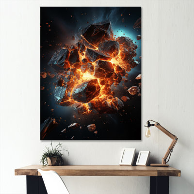 " Asteroids Planet Orange I "