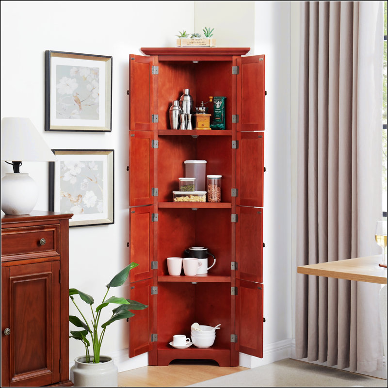 Armoire de rangement 4 niveaux à 4 niveaux, Cerisier