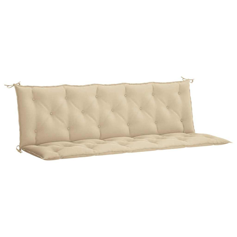 Garden Bench Cushion Set of 2 Beige Oxford Fabric 100 Percent Polyester Patio Seating Pads, 19.7" H x 70.9" W x 2.8" D