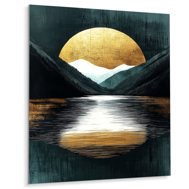 Crisfield - Lake Mountains, reproduction métallique, H 32 po x l 16 po