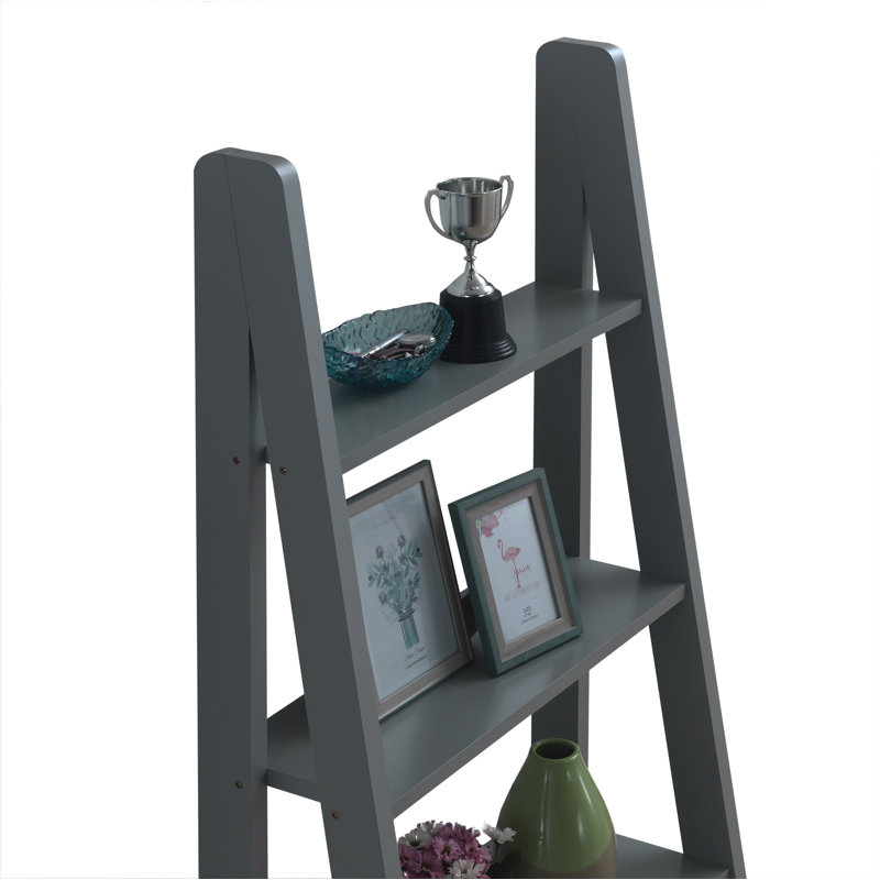 TIVA LADDER BOOKCASE, Dark Grey, 64 cm x 17.5.4 cm x 36.7 cm