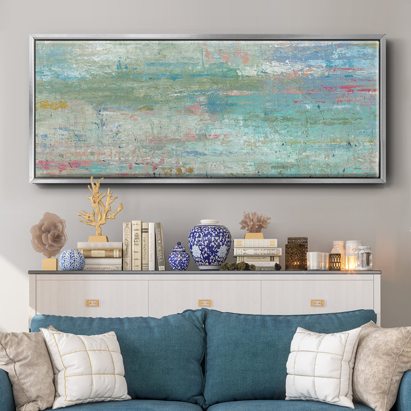 «Pastel Watergarden», toile encadrée, H 12 po x l 30 po