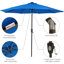 Parasol de marché octogonal Caleb - Bleu pacifique-224923988