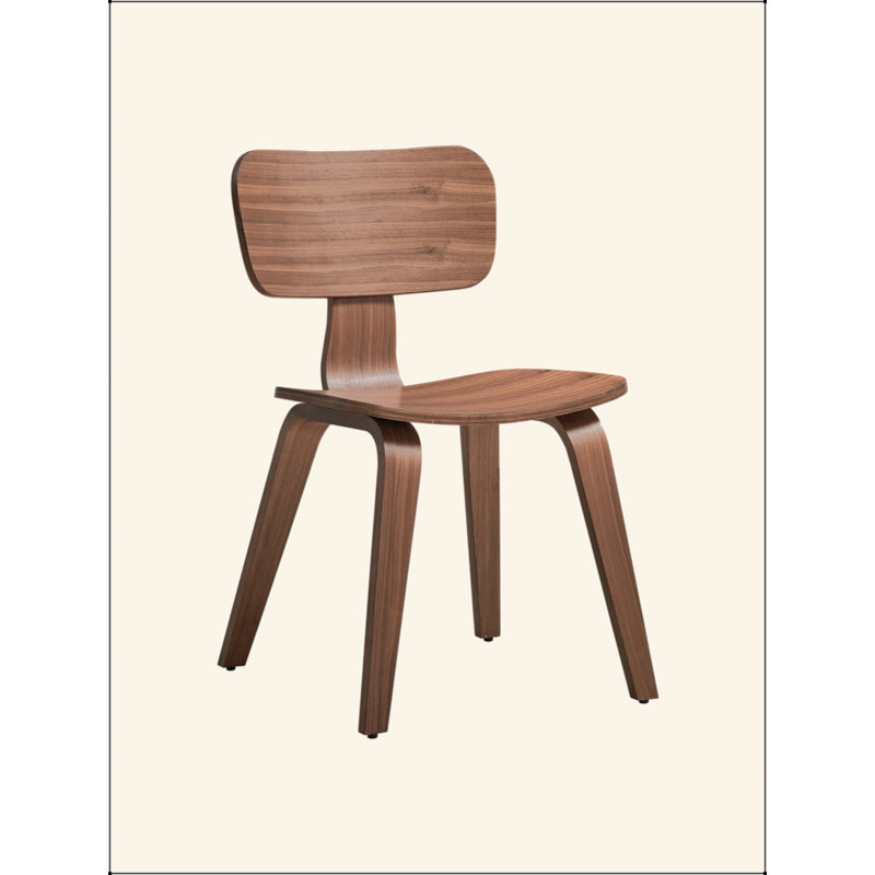 5Pcs Walnut Finish Dining Room Set, Walnut, Walnut