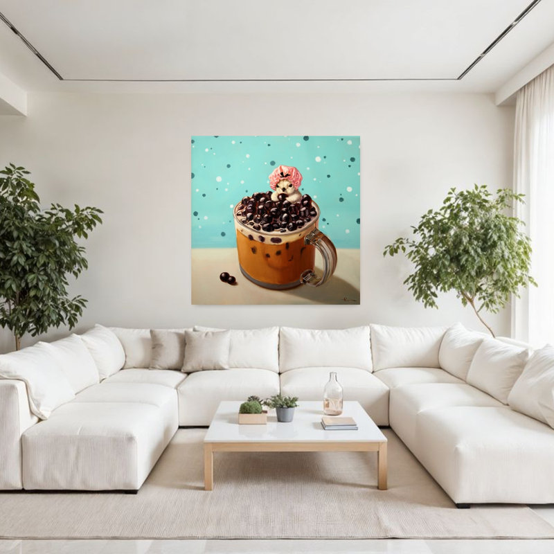 Art urbain contemporain Boba Bath, H 48 po x l 48 po