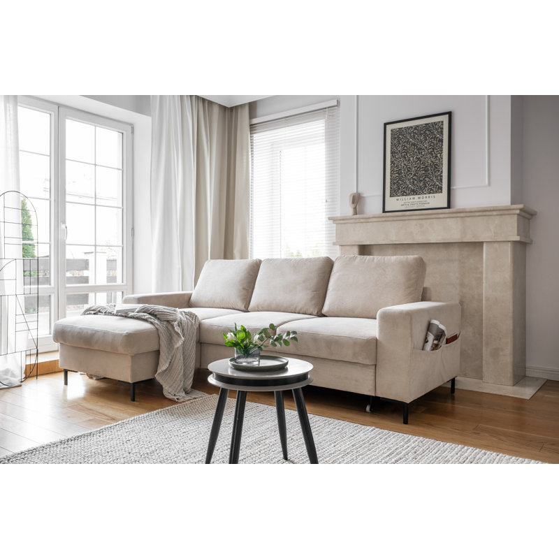 Lofty Lilly 4 seater Corner Sofa Bed, Left Hand Facing, Beige