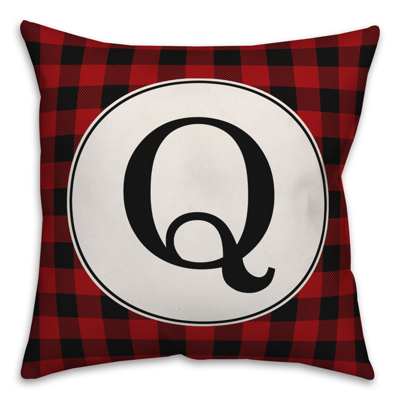 Plaid Throw Pillow, Q
