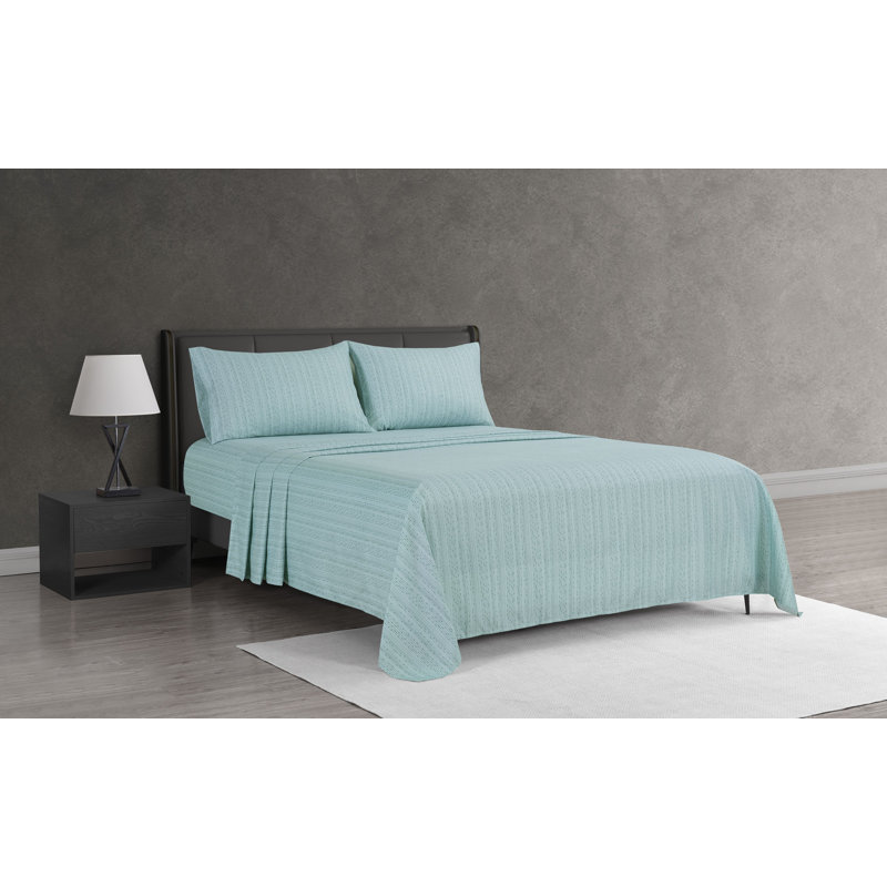 Anna Blue Twin 3pc Sheet Set, Twin