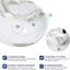 Lavabo de salle de bain en marbre blanc 16,3 "x 13,4" avec évier Pop Up