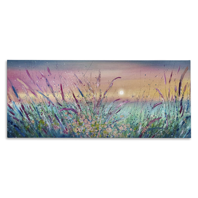 Coucher de soleil, étang, roseaux, giclée, art par Jennifer Taylor Art, H 10 po x l 24 po