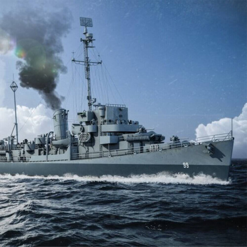 Cannon-class Destroyer Escort Medium, 10" H x 36" W x 5" D