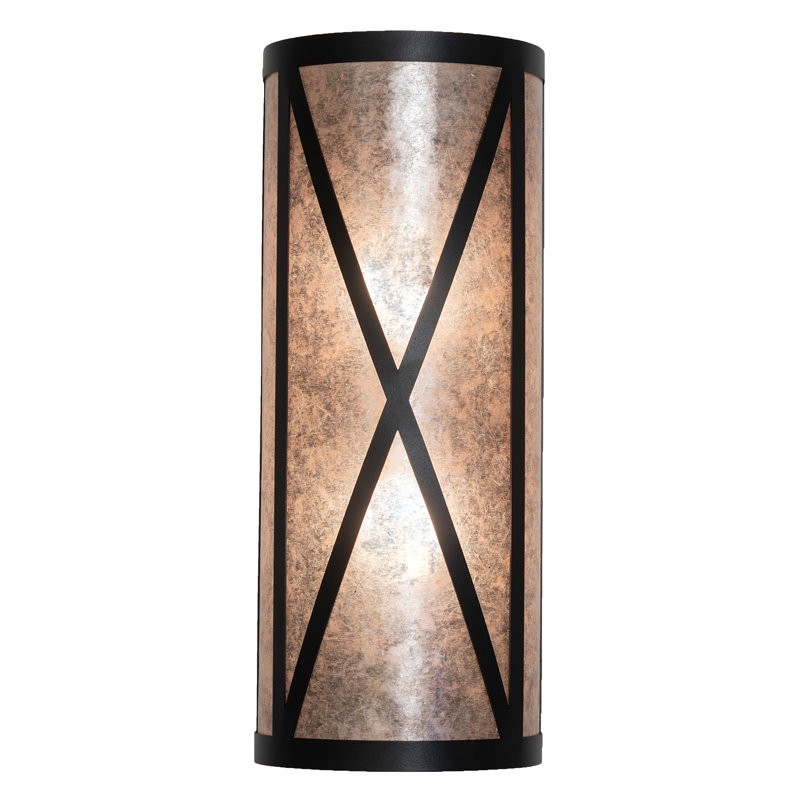 Rustic Lodge 2 - Light Flush Mounted Sconce, Textured Black