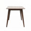 Ensemble de table de salle à manger 5 pièces avec une structure en bois massif et 4 chaises rembourrées pour la salle à manger (noyer et beige clair)