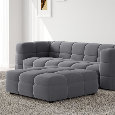 Elmfield 100cm Wide Square Solid Colour Cocktail Ottoman