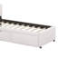 Lit plateforme simple tapissier avec lit gigogne et bureau, lit en L