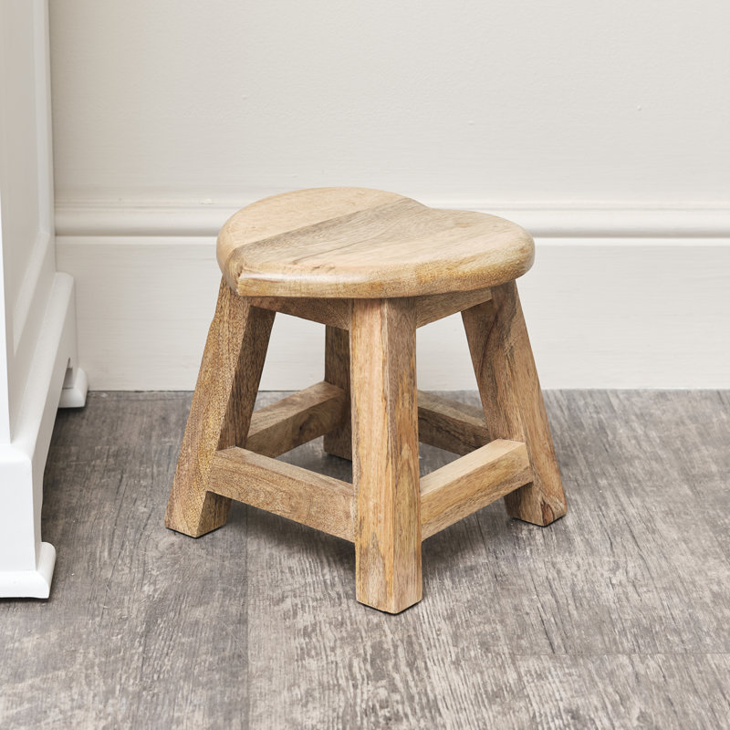 Aaidyn Solid Wood Accent Stool, Mango