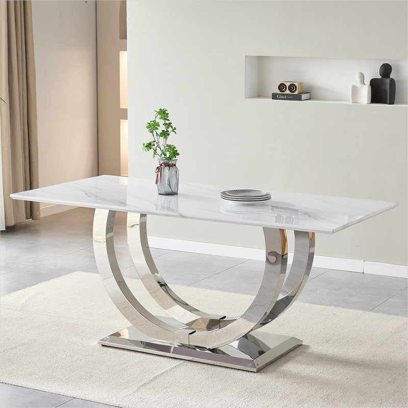 Table de salle à manger 69,3 pouces Modern Modern