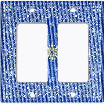 Patterned 2 - Gang Toggle Light Switch Standard Wall Plate