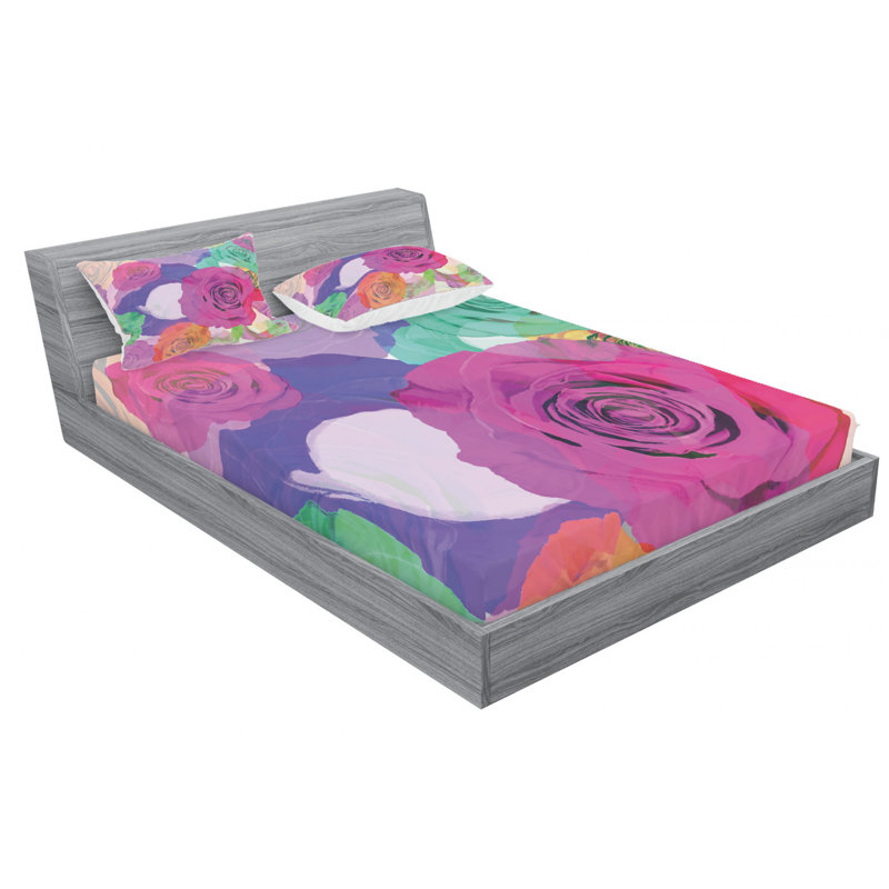 Microfiber Sheet Set, Queen Sheet Set with Fitted Sheet
