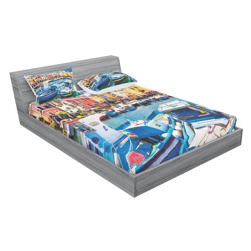 Microfiber Sheet Set, Queen Sheet Set with Fitted Sheet