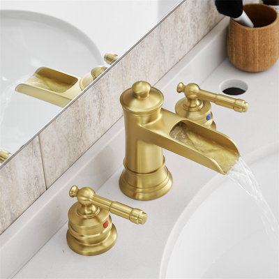 Widespread 2-handle Bathroom Faucet with Drain Assembly