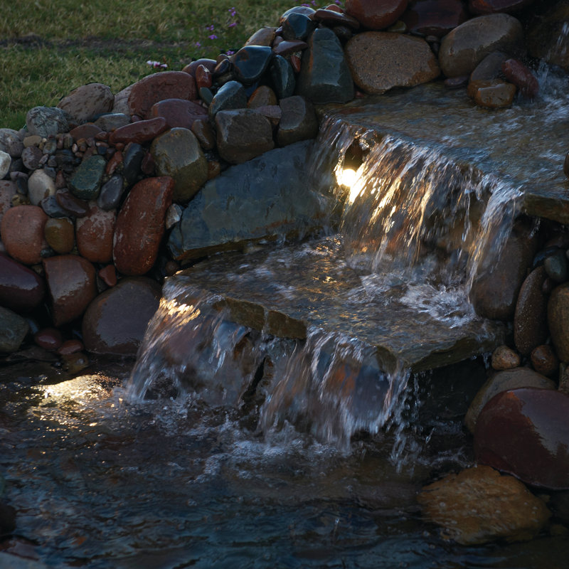 Black Low Voltage LED Pond and Landscape Light Set