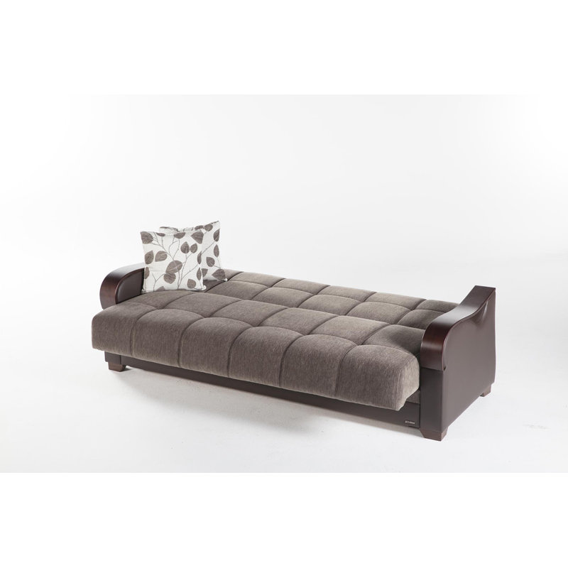 Selry Upholstered 86.2'' Sleeper Sofa, Armani Brown