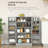 HOMCOM 41" Kitchen Pantry Storage Cabinet, Freestanding Kitchen Cabinet With 12 Door Shelves, Double Doors, 5-Tier Shelving And Adjustable Shelves-1260244980