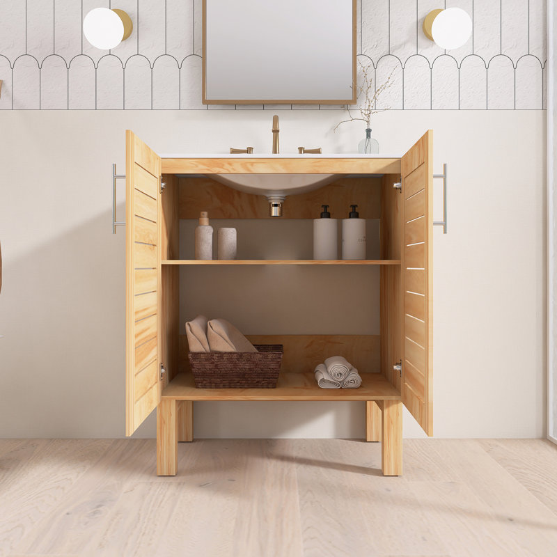 30'' Single Bathroom Vanity With Ceramic Top