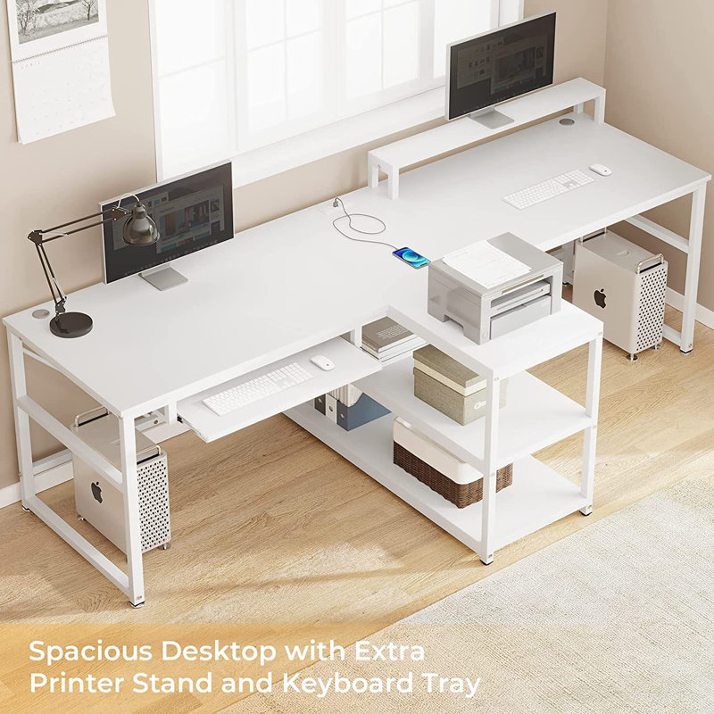 Double Computer Desk - Spacious & Modern | Wayfair