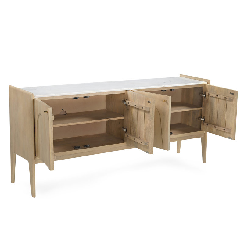 Aura 4-Door Sideboard with Marble Top