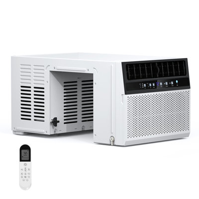 Climatiseur de fenêtre en forme de U 12 000 BTU Electactic - Ultra silencieux 45db avec vue complète sur la fenêtre, refroidit 550 pieds carrés, 6 modes et débit d'air à 4 voies, comprend une télécommande et un filtre lavable