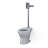 TOTO® ECOPOWER® Touchless 1.0 GPF High-Efficiency Toilet Flushometer Valve for back spud with 12 Inch Vacuum Breaker Set, Polished Chrome
