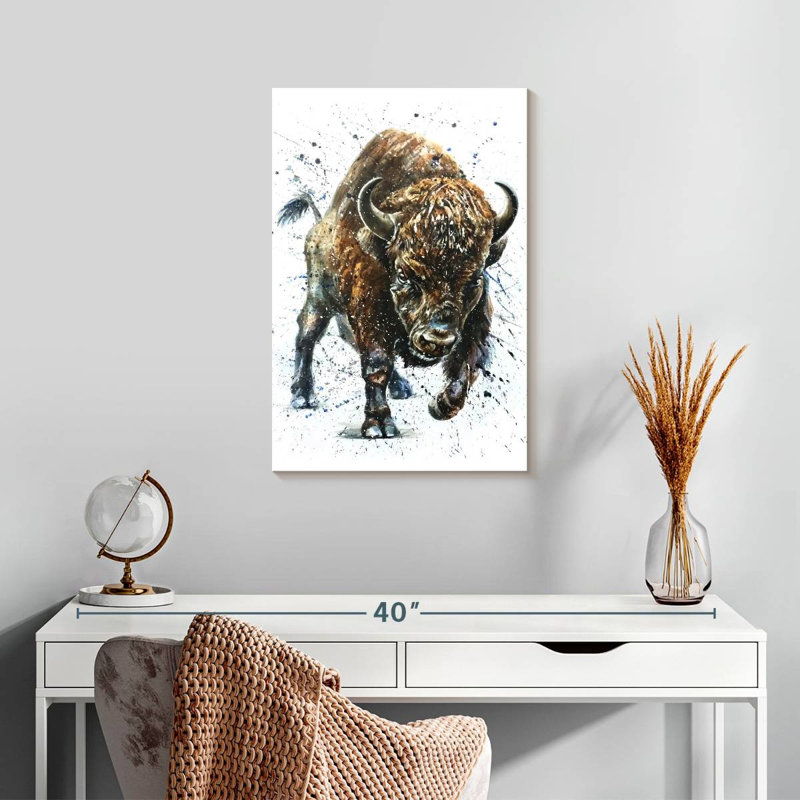 Buffle féroce sauvage Brampt, H 24 po x l 16 po