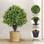 Topiaire de plantes, arbre artificiel vert, trois branches de Milanwort, 2 pièces