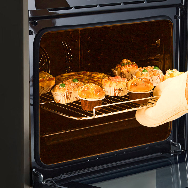 24" Built-in Electric Ovens, Single Wall Oven with 8 Cooking Modes, 108 Smart Menus, 2.5 Cu.f Convection Built-in Oven, Stainless Steel, Touch Control, Timer, Safety Lock, 3000W, 240V