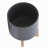 8" PLANTER W/ WOOD STAND, MATTE GRAY-667286983